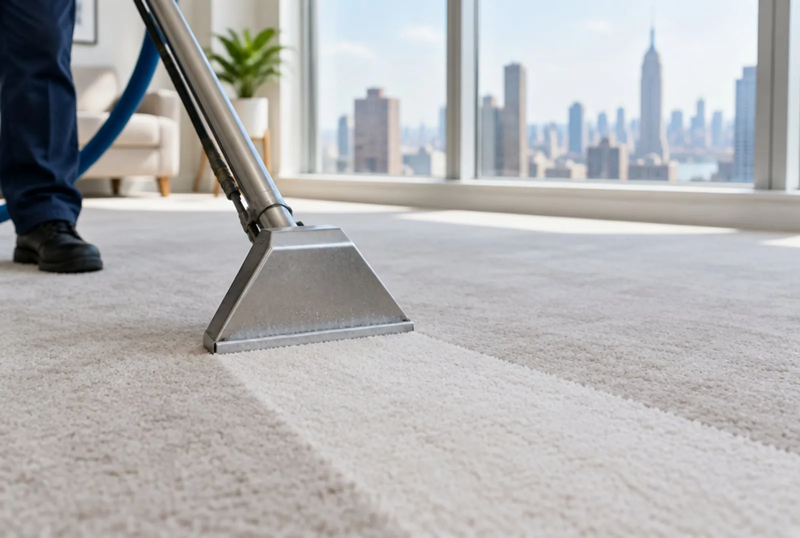 Carpet Cleaning work in a New York home