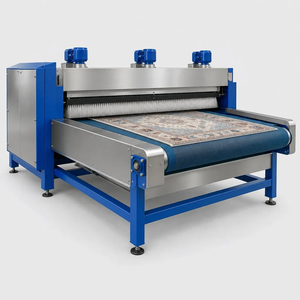 Industrial rug dusting and dry-cleaning machine