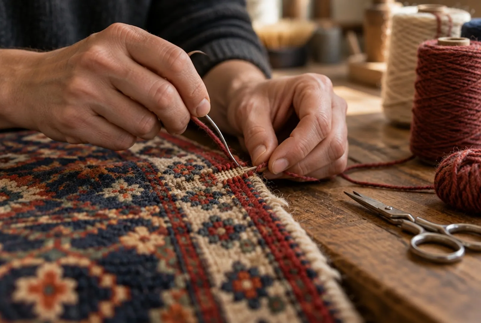 Rug Repair work in a New York home